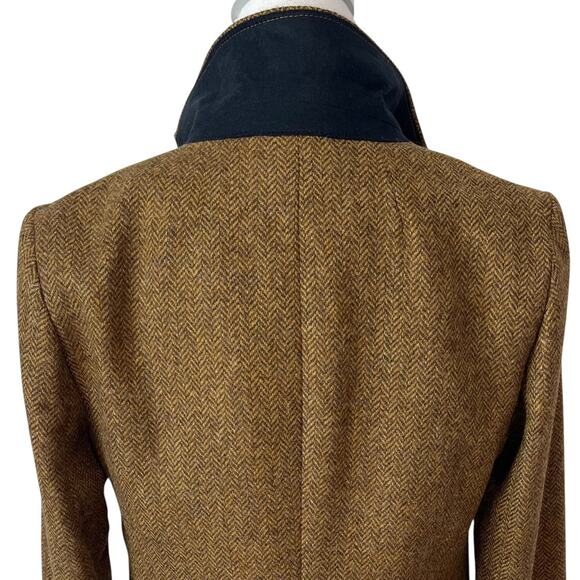 NWT J.Crew Bristol Double Breasted Blazer Jacket Herringbone Wool Brown Size 4 - Picture 10 of 12